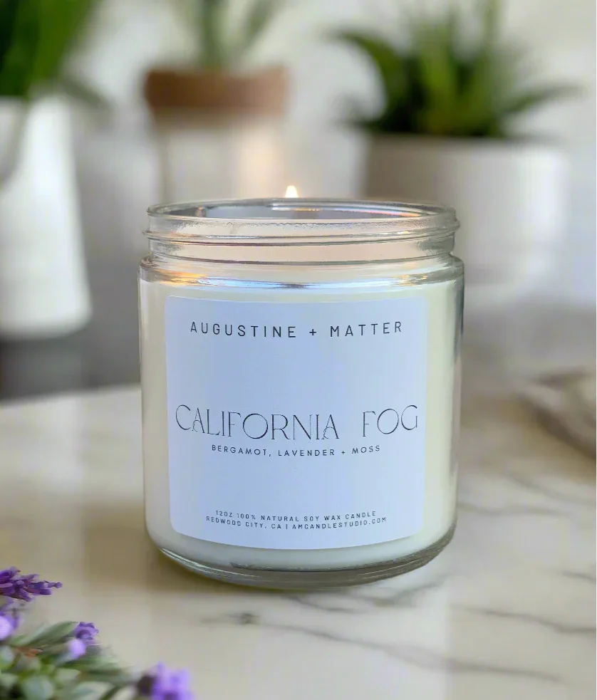 California Fog - 12oz Soy Candle Augustine + Matter Candle Studio LLC