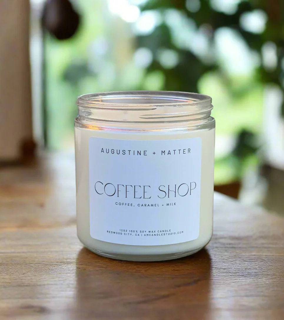 Coffee Shop - 12oz Soy Candle Augustine + Matter Candle Studio LLC