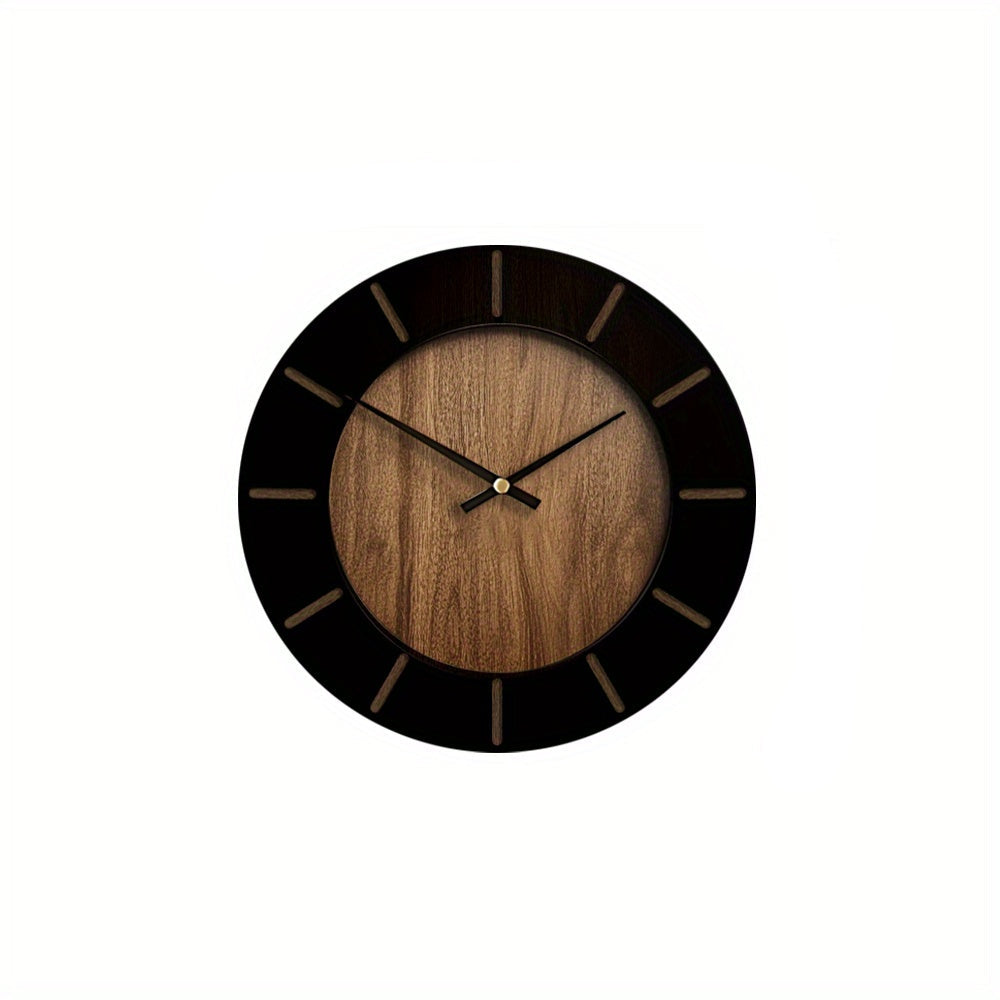 14/16/18 Inch Vintage Wooden Silent Wall Clock - Elegant Battery-Operated Artistic Decor for Living Room, Bedroom, Office - AA Battery Required, Not Included House Of Avana