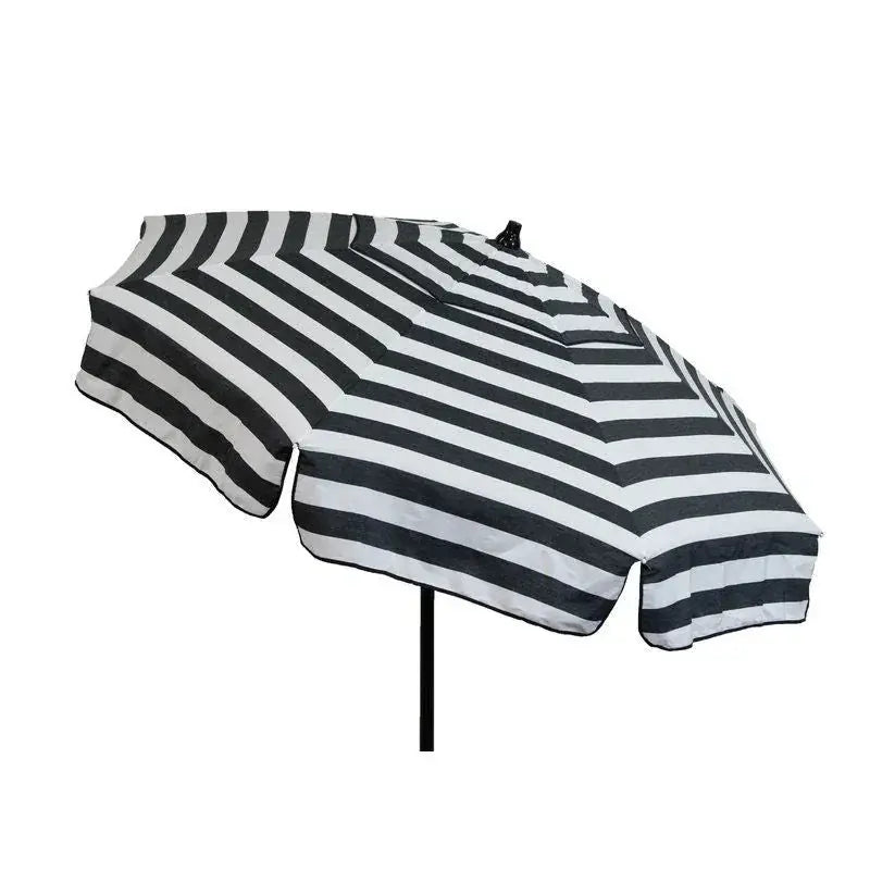 drape patio umbrella 6 Foot Black White Stripe Manual Lift with Tilt Price Based Swatches Original 1976 Riddell Kra-Lite Model:SF 2000SS-H With the power to