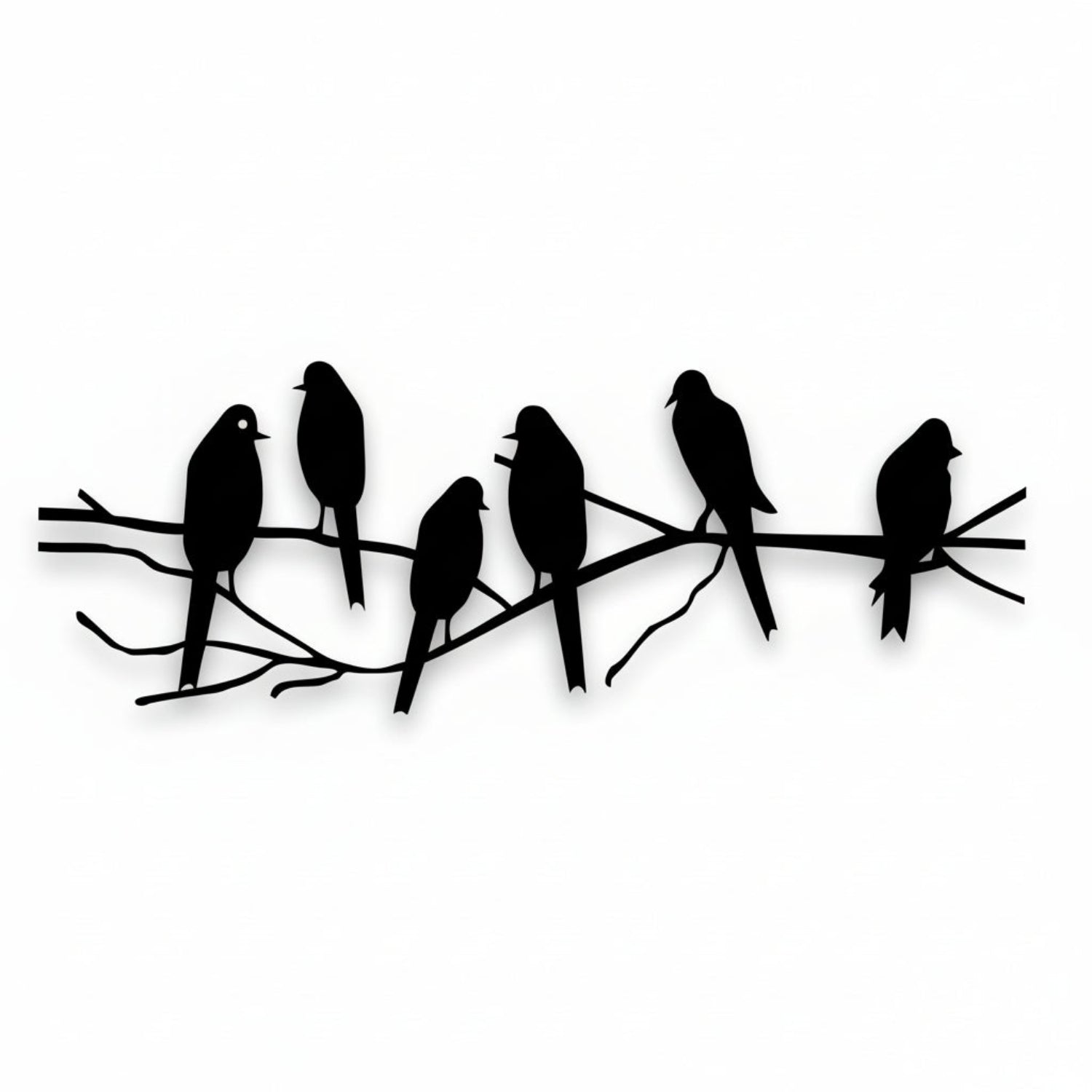 1pc Metal Wall Decor, Birds On Branch, Metal Birds Wall Art, Birds Sign Wall Art, Living Room Wall Art, Indoor Outdoor Decoration, Wall Hangings - House Of Avana