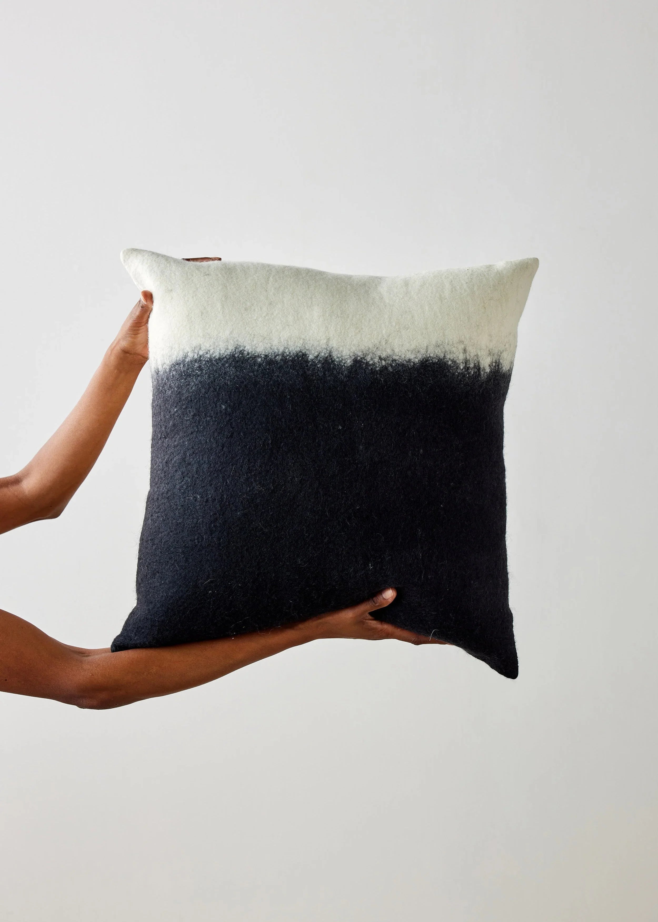Eclipse Dip-Dyed Organic Wool Throw Pillow Kanju Interiors