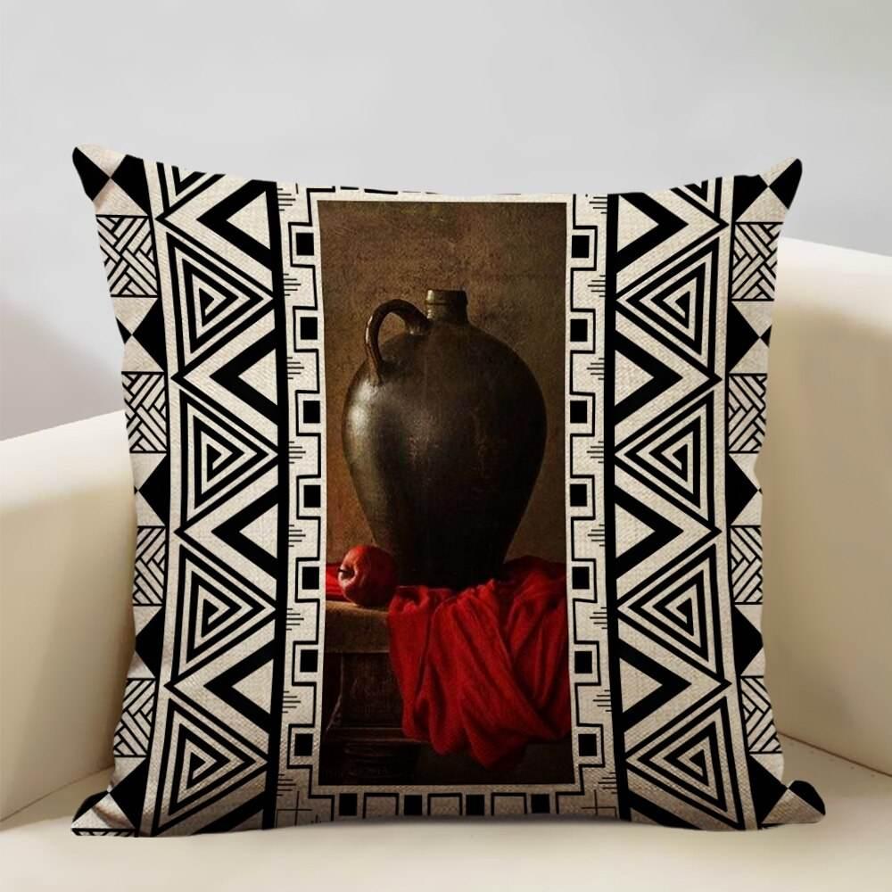 African Painting Printed Cushion Cover - House Of Avana