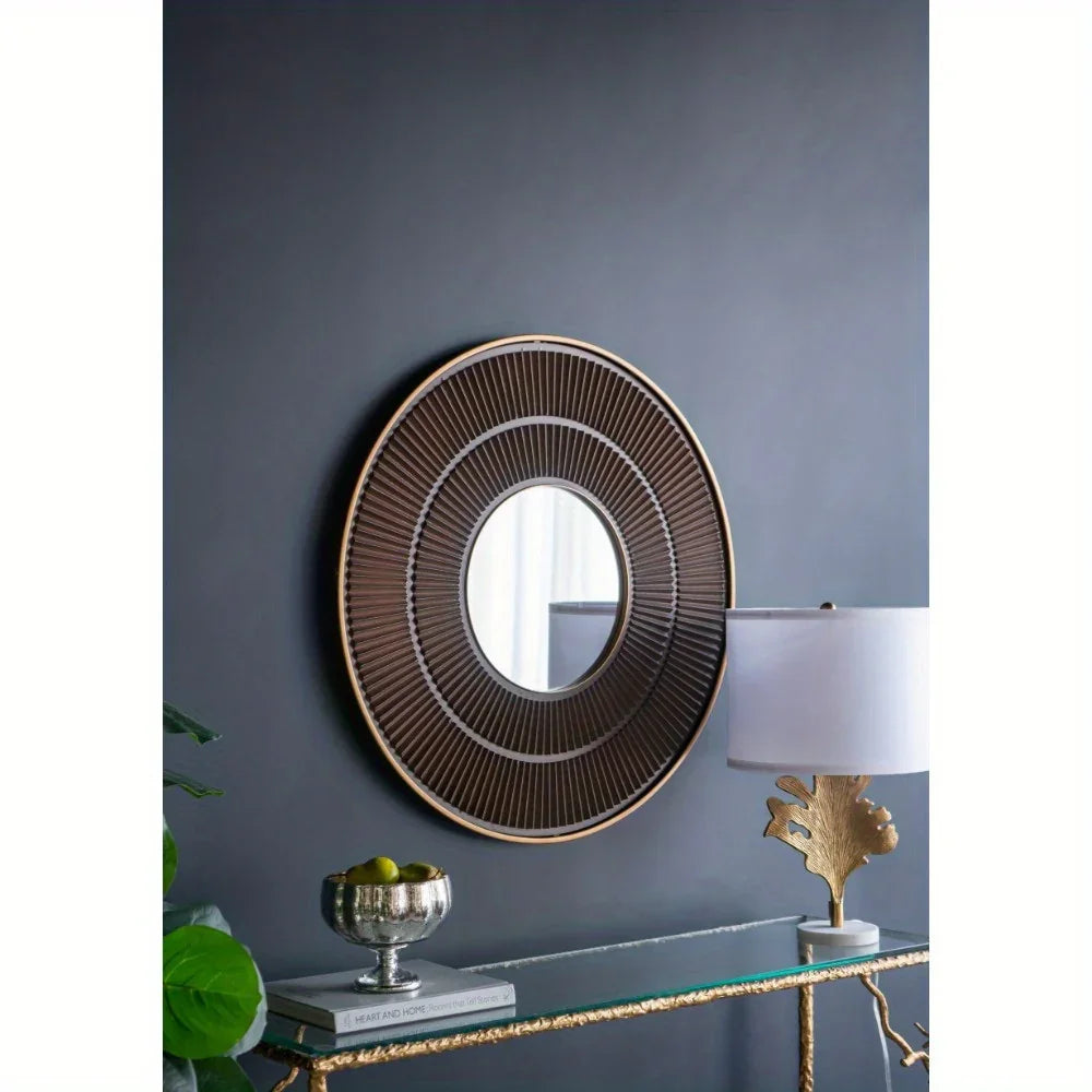 Round Wooden Mirror Frame - House Of Avana