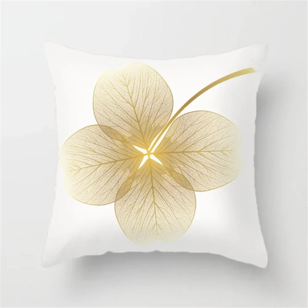 Gold Leaf Cushion Cover for Home Decor - House Of Avana