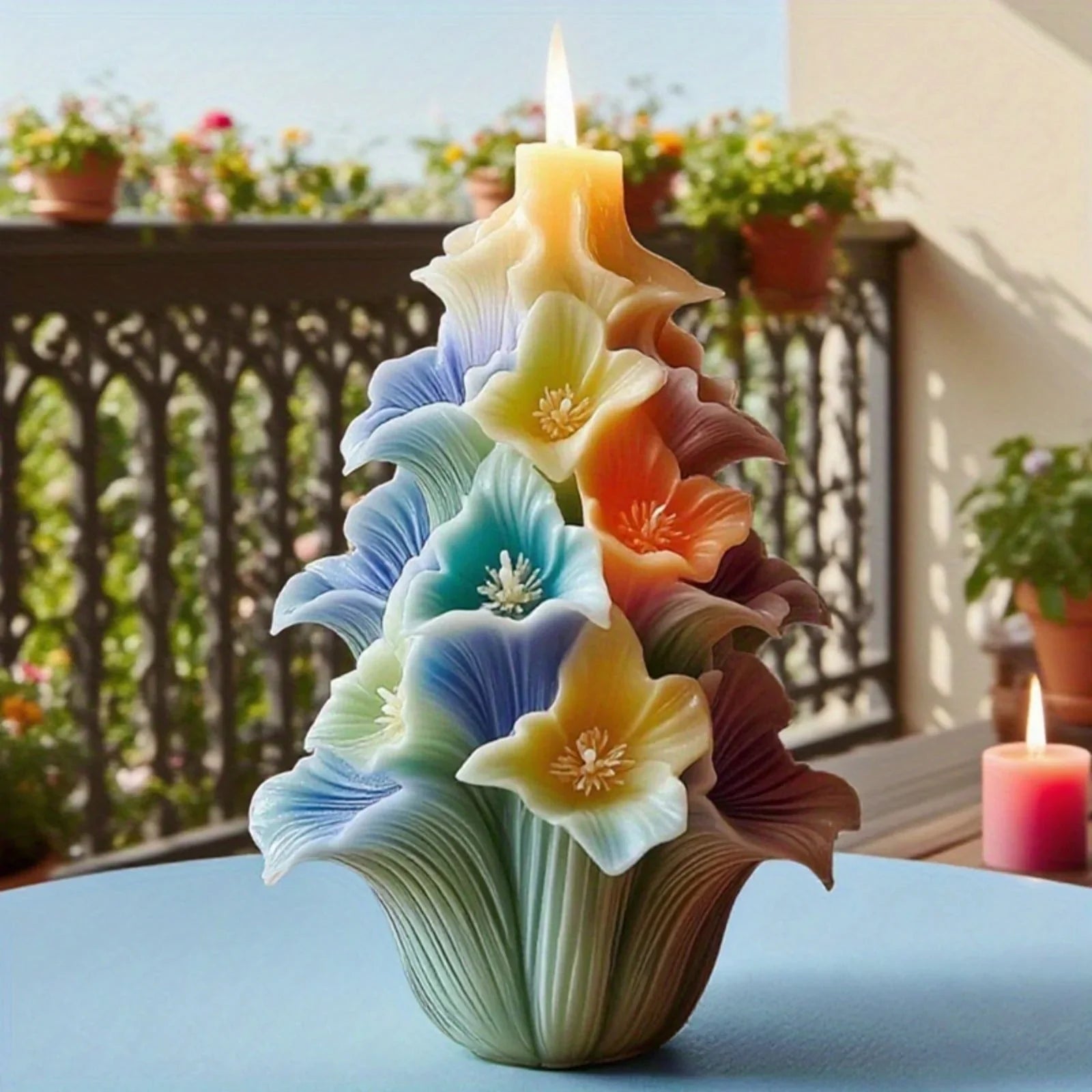 3D Floral Bouquet Mold with Layered Petals - Candle, Resin, Plaster, Soap Crafting - Reusable Silicone Casting Mold for Wedding, Home Decor, Birthday Party Centerpieces - Easy Release & Long-Lasting Floral Arrangement Mold, C House Of Avana