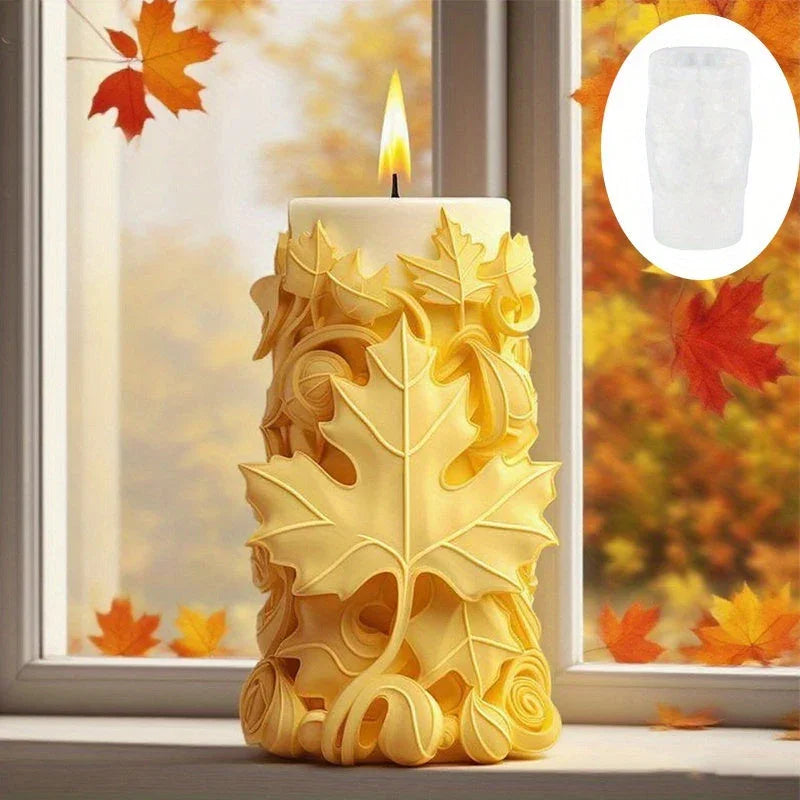 3D Maple Leaf Candle Molds - Durable Silicone Scented Candle & Soap Molds for Elegant Fall Decor, Weddings, Halloween, and Home Accents, Candle Making Supplies, Decorative Molds, Realistic Leaf Design, Highquality Silicone House Of Avana