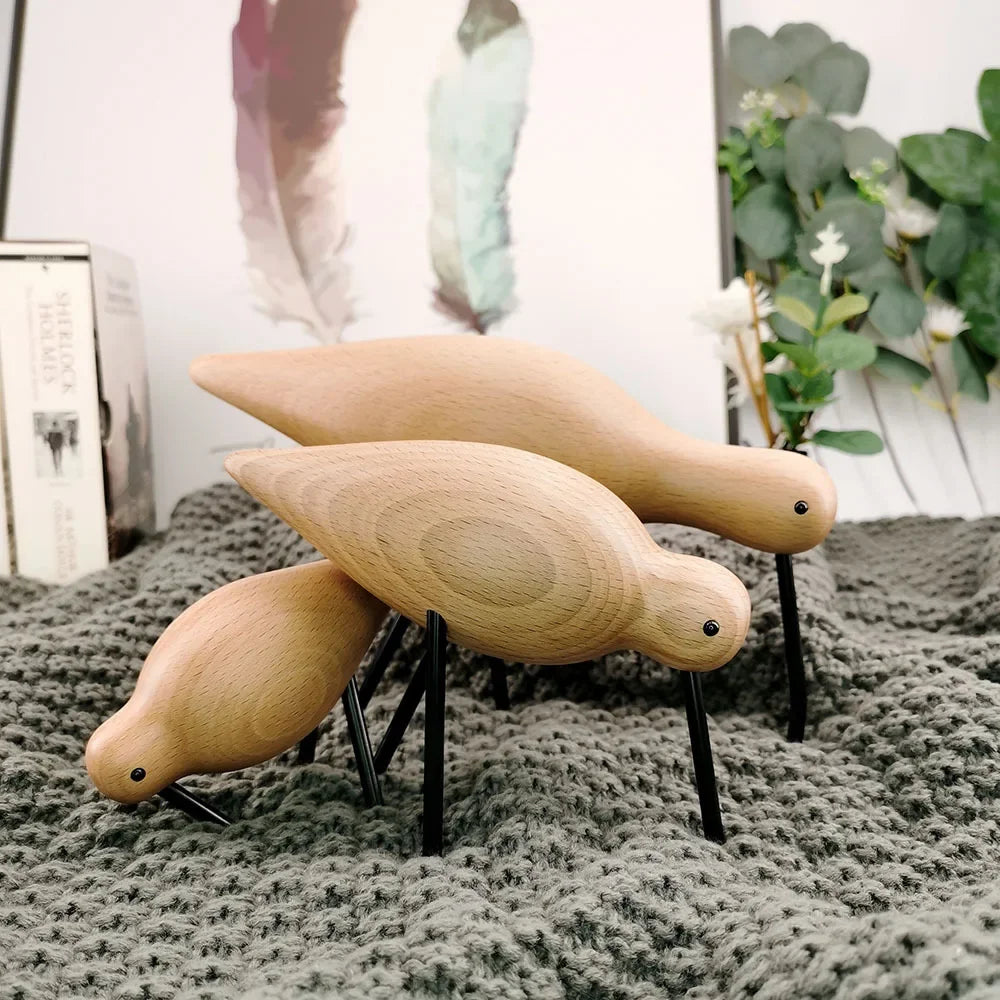 Water Bird Wood Decoration Figurine - House Of Avana