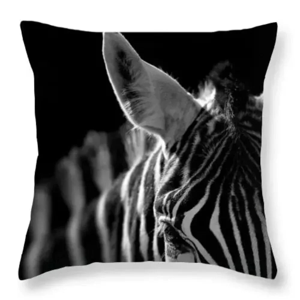 Zebra Print Cushion Cover Pillowcase - House Of Avana