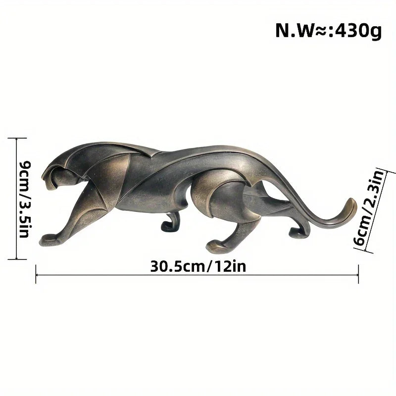 Modern Black Panther Animal Figurine - House Of Avana