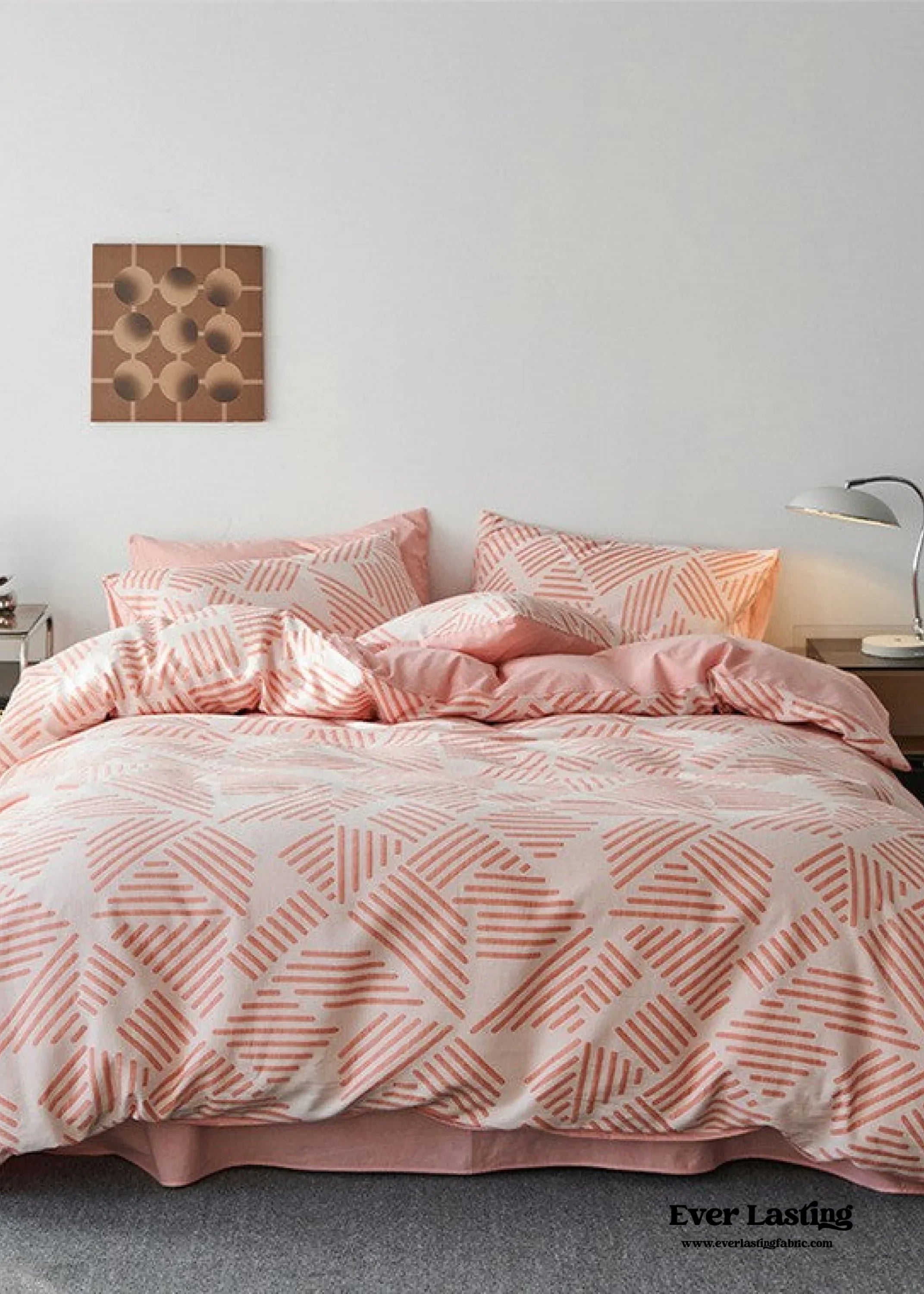 Boho Striped Bedding Set / Blue Ever Lasting