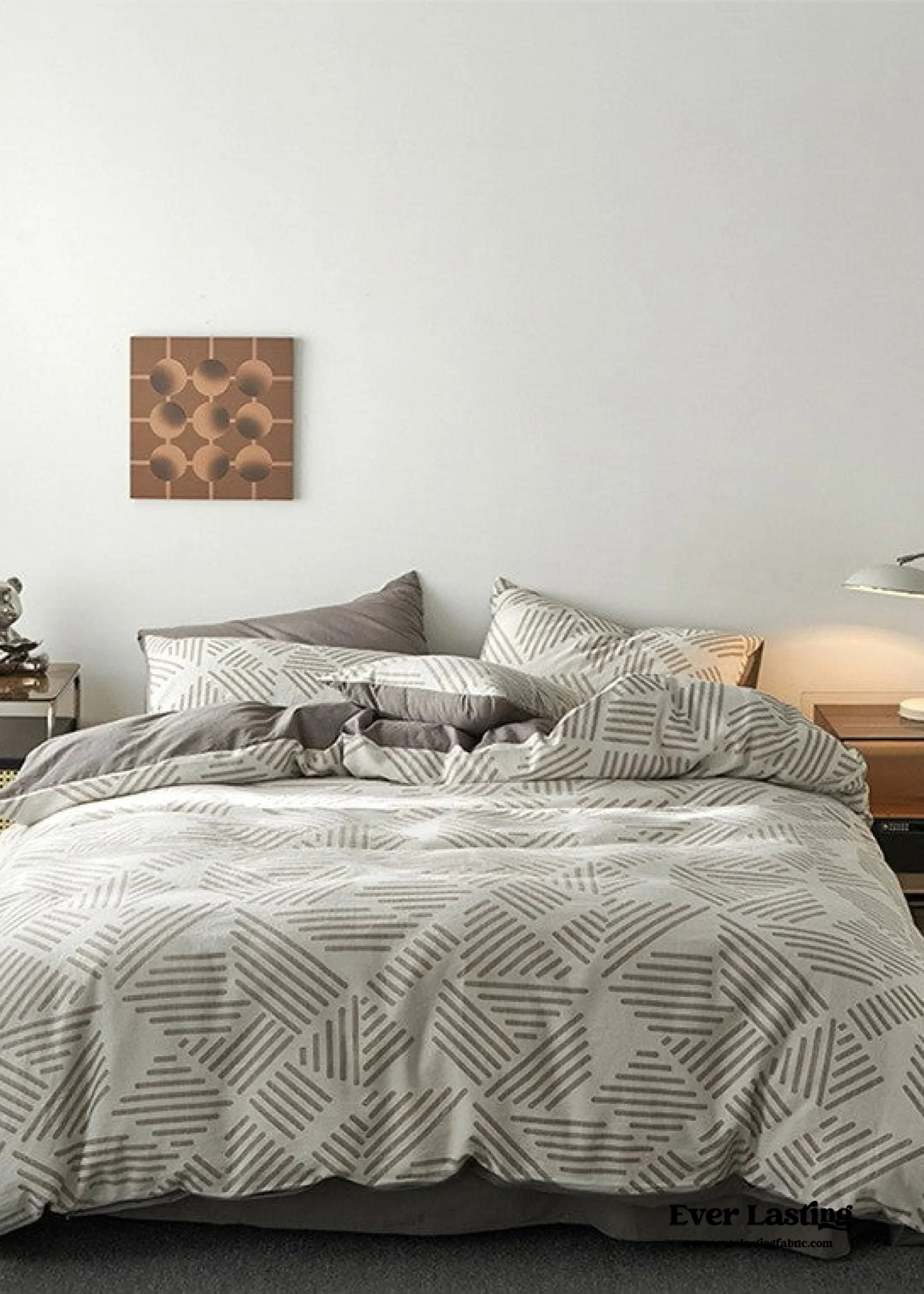 Boho Striped Bedding Set / Blue Ever Lasting