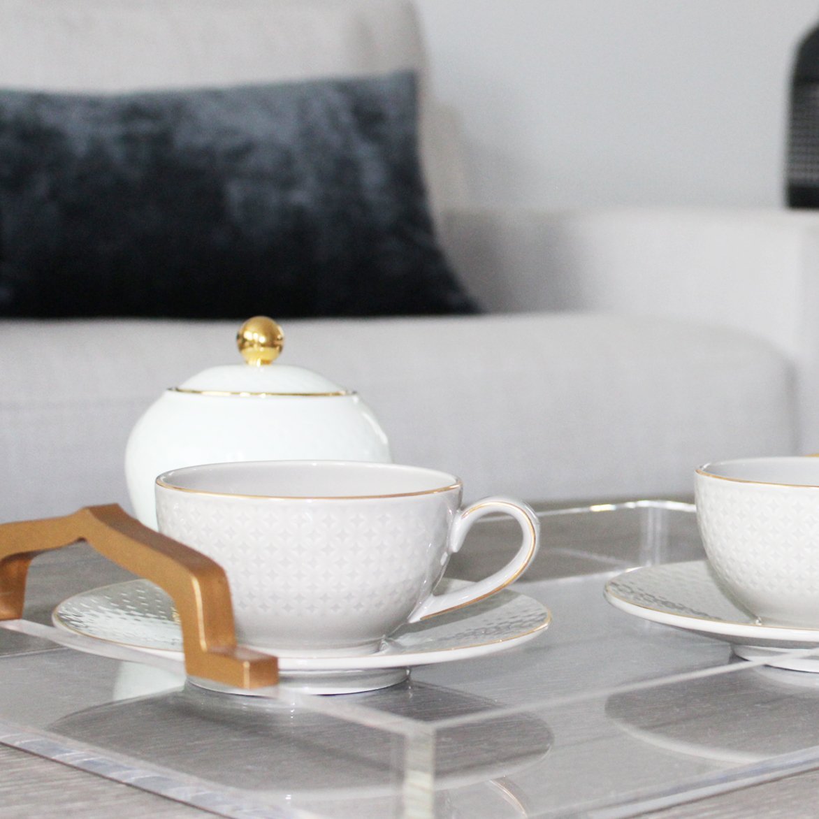 Camille Tea & Coffee Set - Serves 4 Tea + Linen