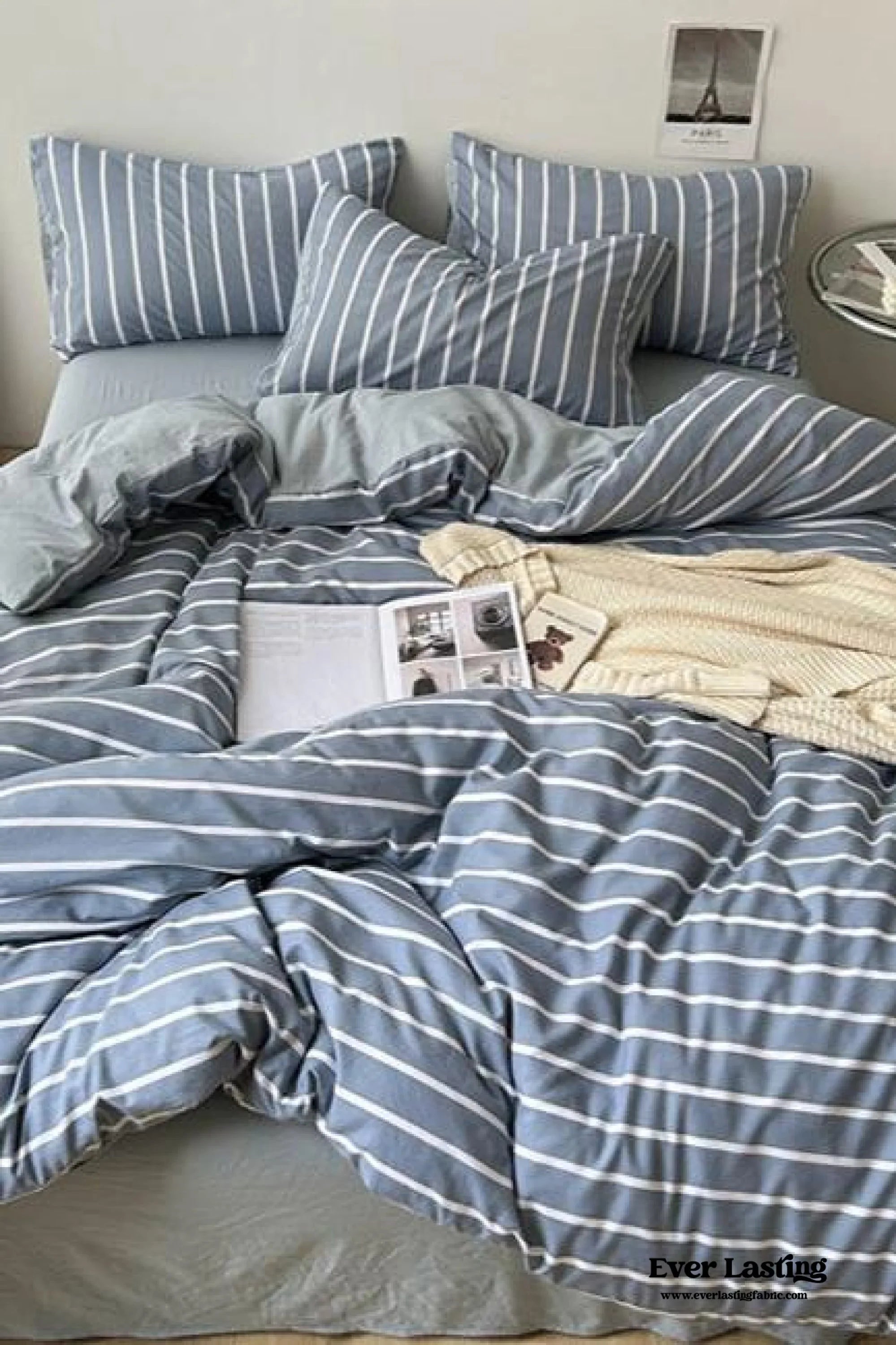 Clean Cut Bedroom Bedding Set / Gingham Brown Ever Lasting