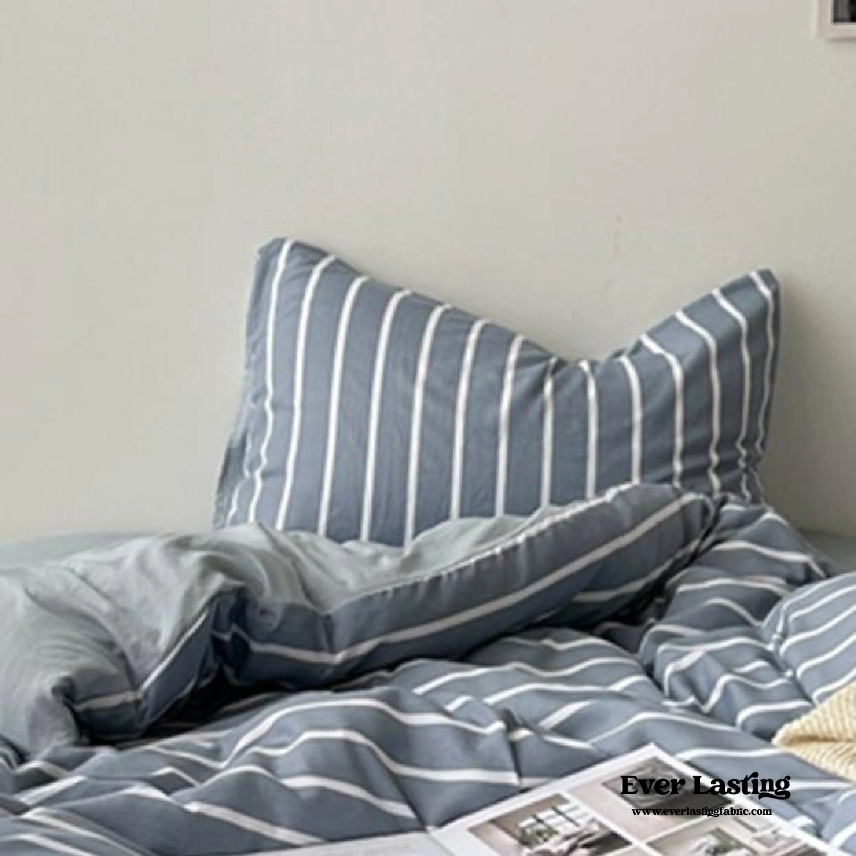 Clean Cut Bedroom Bedding Set / Gingham Brown Ever Lasting