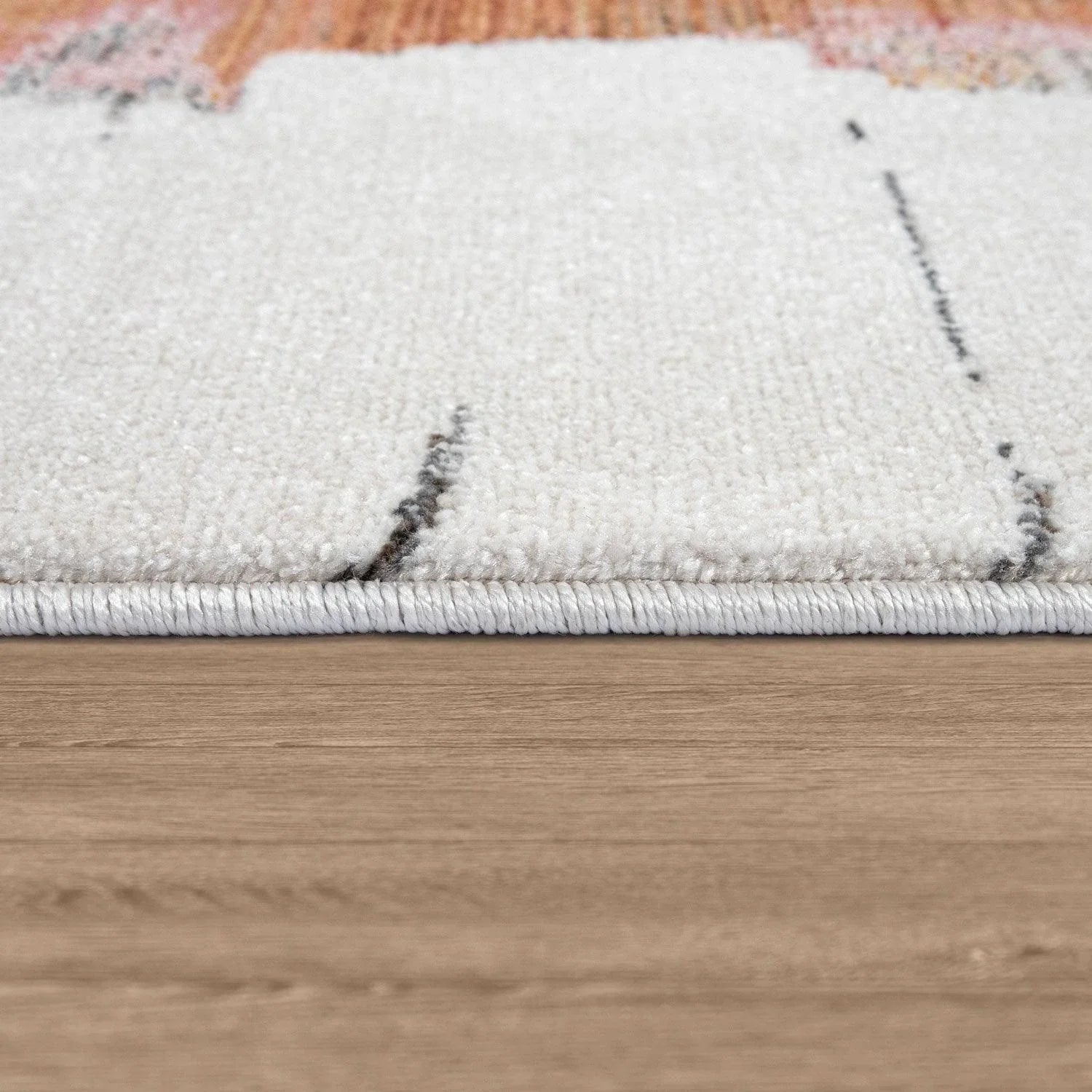 Colorful Area Rug Modern Art 3D Effect Cream, Blue, Yellow RugYourHome