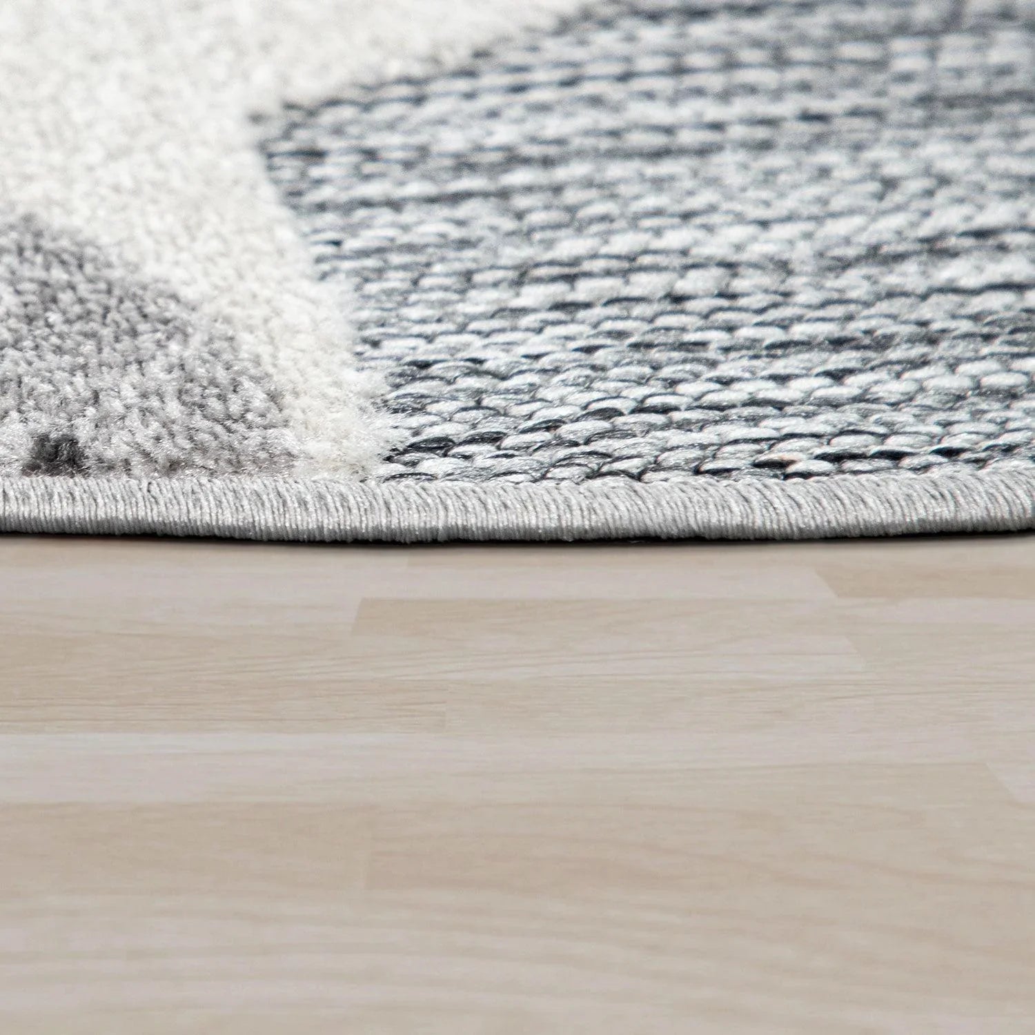 Round Kids Rug Lilo Cute Zoo Animals - Grey RugYourHome