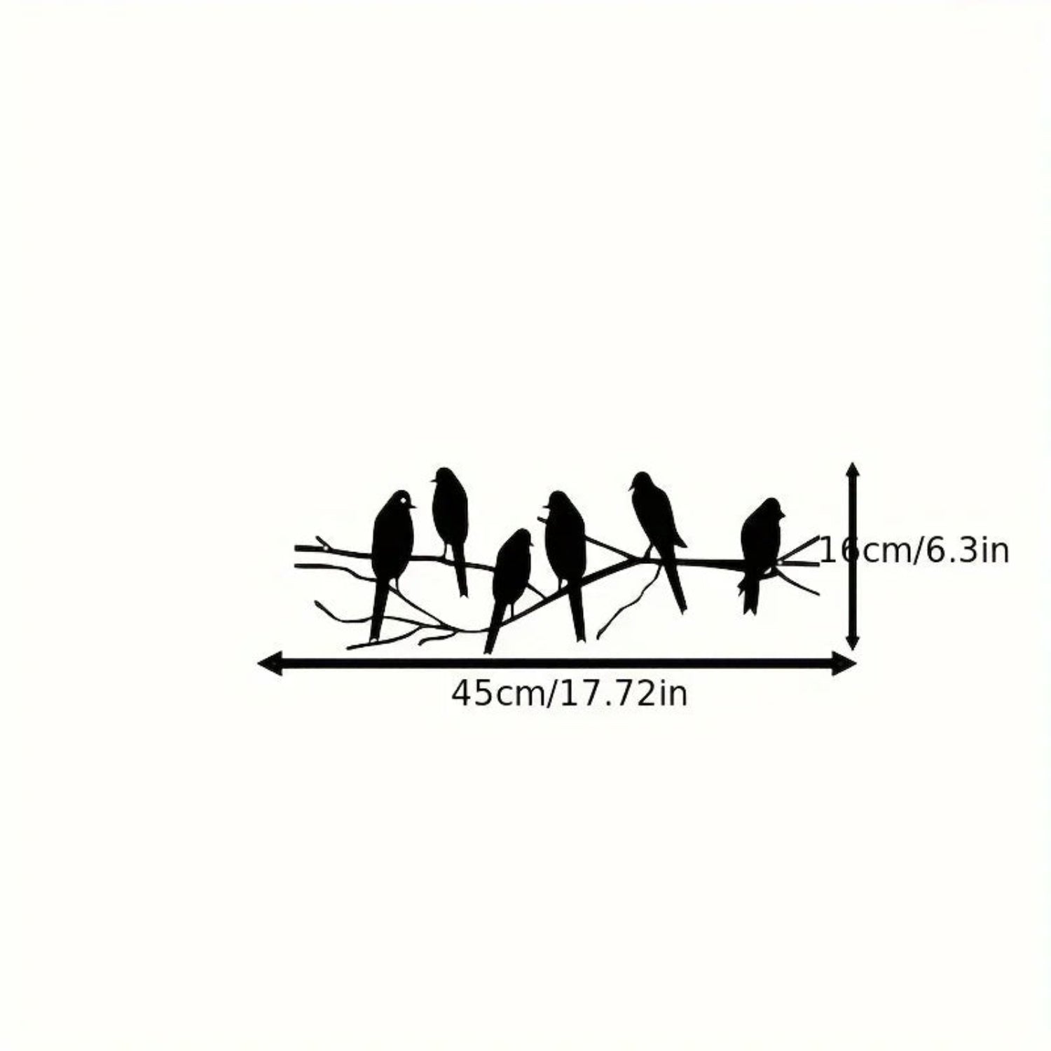 1pc Metal Wall Decor, Birds On Branch, Metal Birds Wall Art, Birds Sign Wall Art, Living Room Wall Art, Indoor Outdoor Decoration, Wall Hangings - House Of Avana