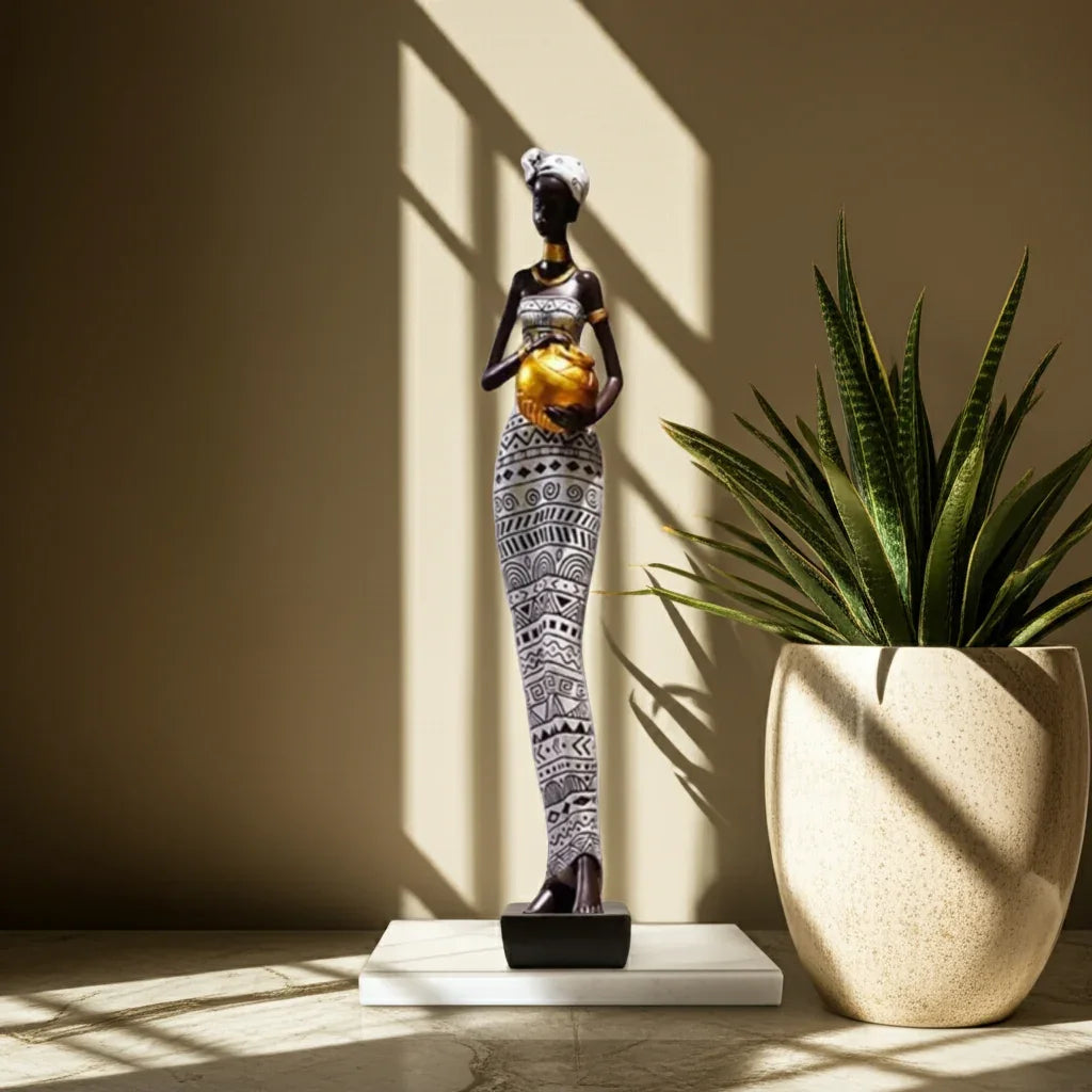 African Tribal Female Handcrafted Figurines House Of Avana