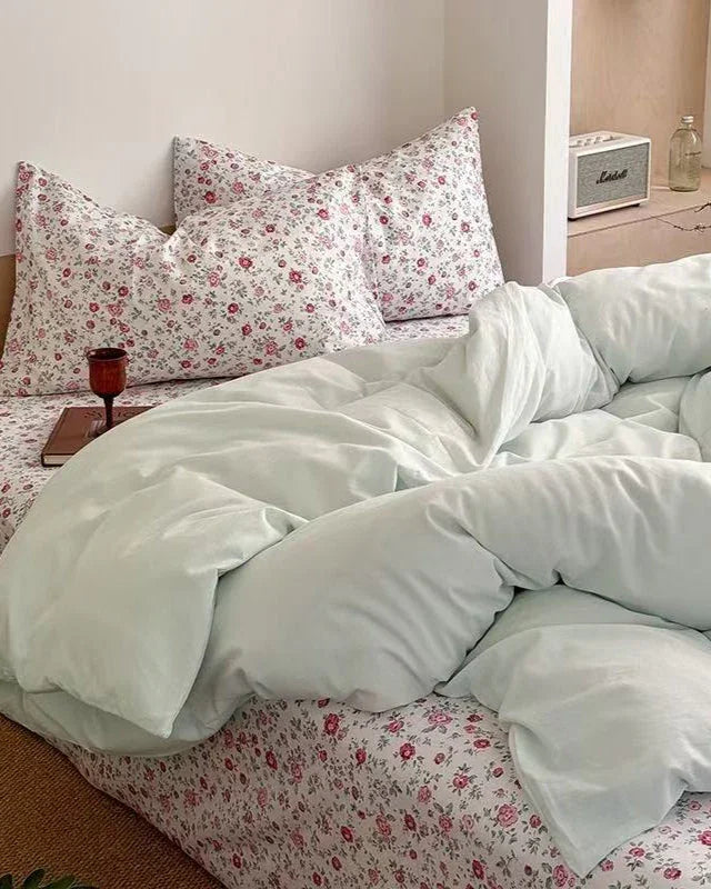 Chloe Pastel Candy Cotton Bedding Set / Purple Ever Lasting