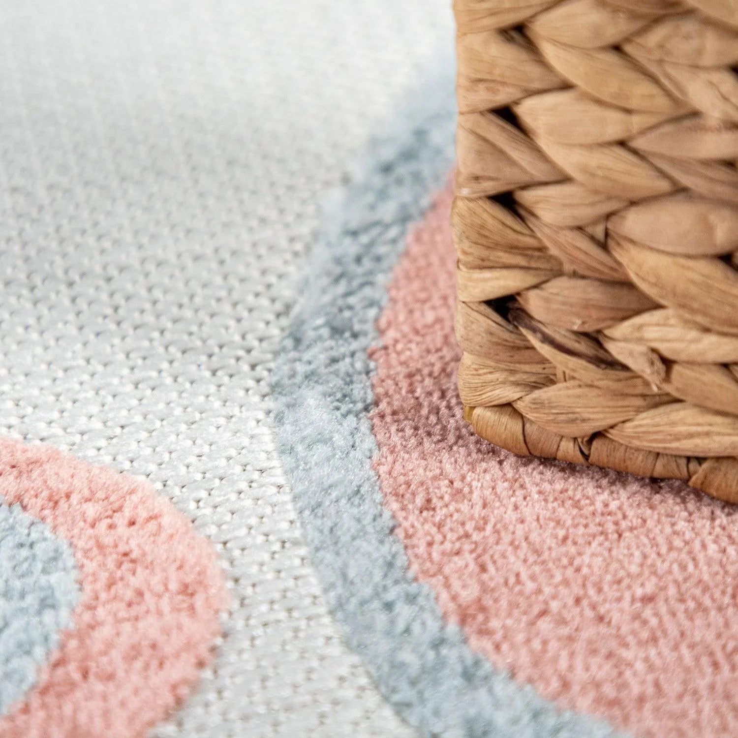 Kids Rug Tweet Colorful Playmat with Butterflies - Beige Cream RugYourHome