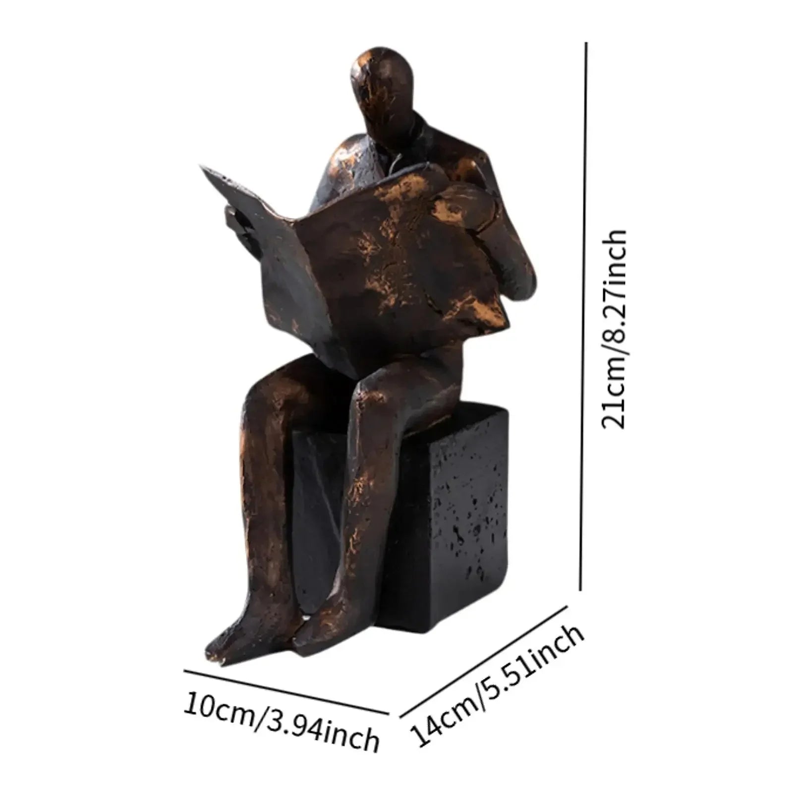 Reader Sculpture Bookend Figurines - House Of Avana