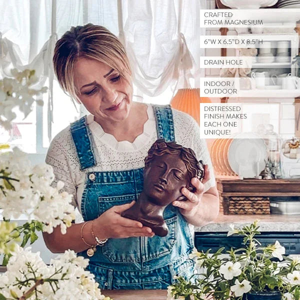 Bronze Goddess Statue Outdoor Planter Decor Steals