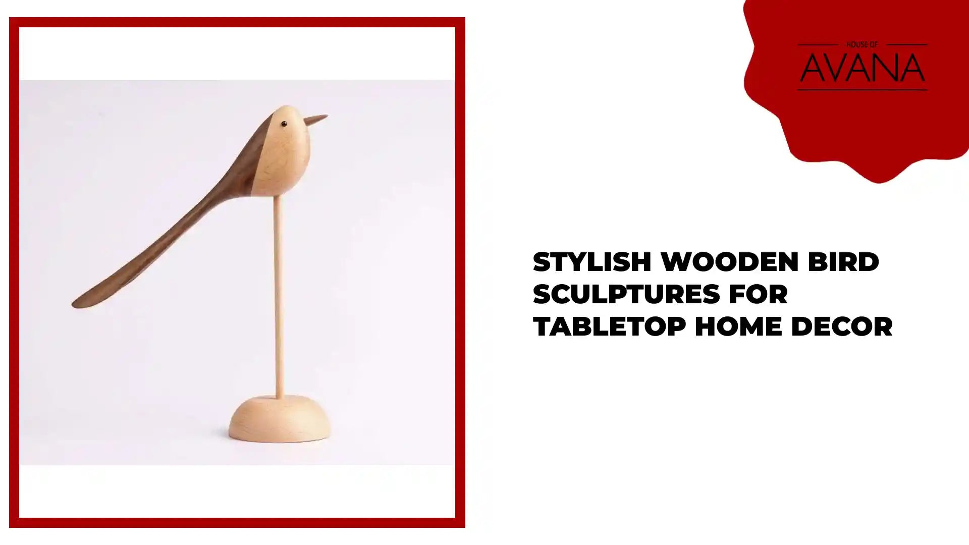 Stylish Wooden Bird Sculptures for Tabletop Home Decor by@Outfy
