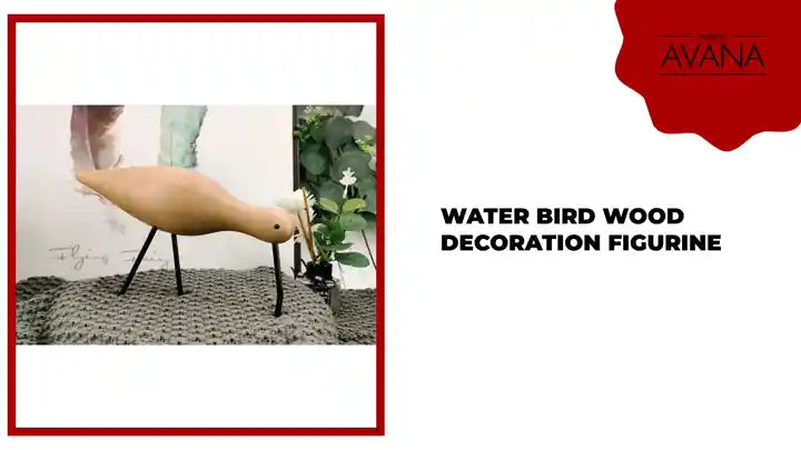 Water Bird Wood Decoration Figurine by@Outfy