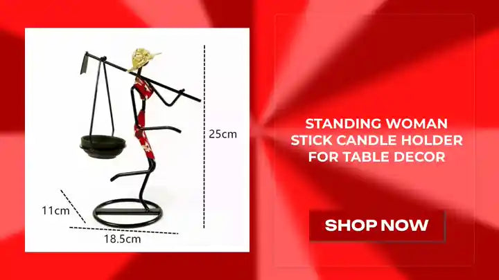 Standing Woman Stick Candle Holder For Table Decor by@Outfy