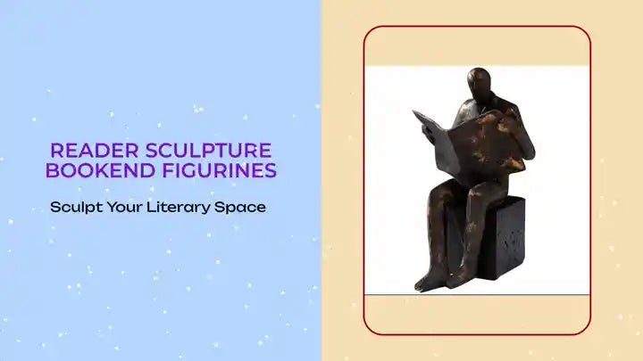 Reader Sculpture Bookend Figurines by@Outfy