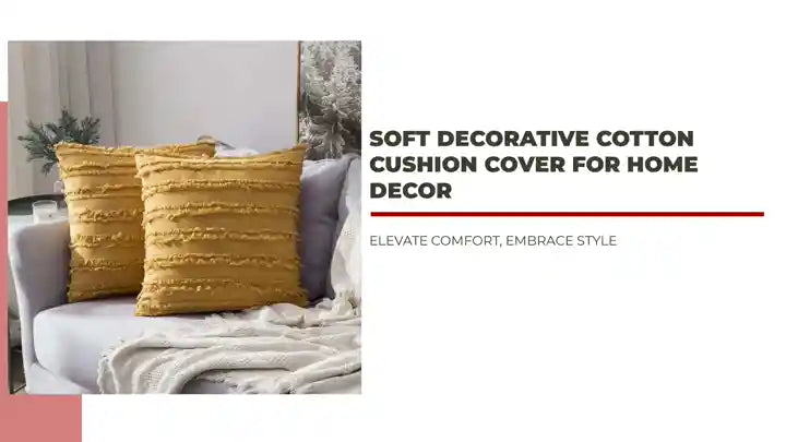 Soft Decorative Cotton Cushion Cover for Home Decor by@Outfy