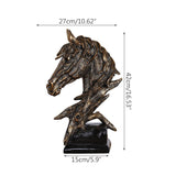 Gold Horse Head Statue