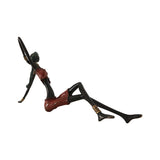Vintage Bronze Statuette of a Relaxed African Lady | House Of Avana