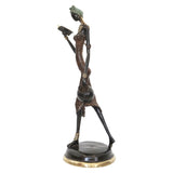 Bronze Figurine of an Modern African Lady | House of Avana