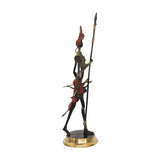 African Statue of Woman Holding a Traditional Mask | House of Avana