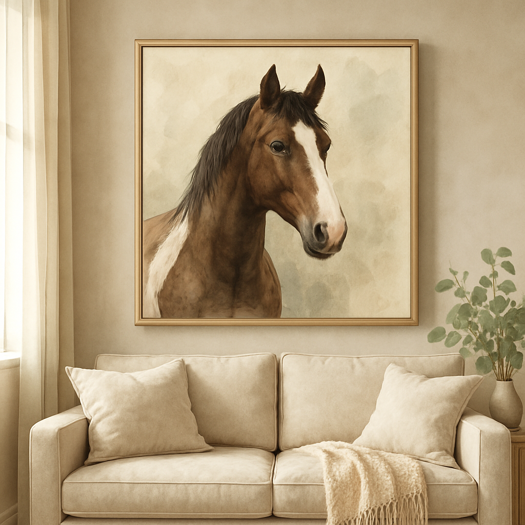 How to Style a Large Horse Canvas Painting House Of Avana
