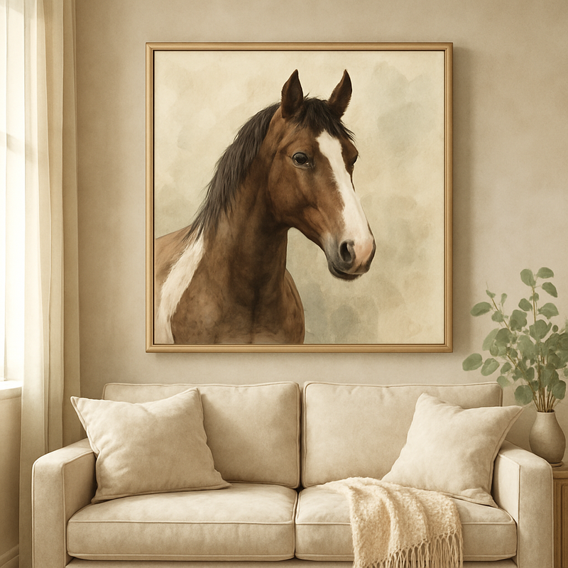 How to Style a Large Horse Canvas Painting