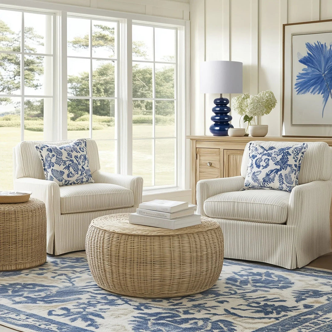 Styled living room with handcrafted decor from House of Avana