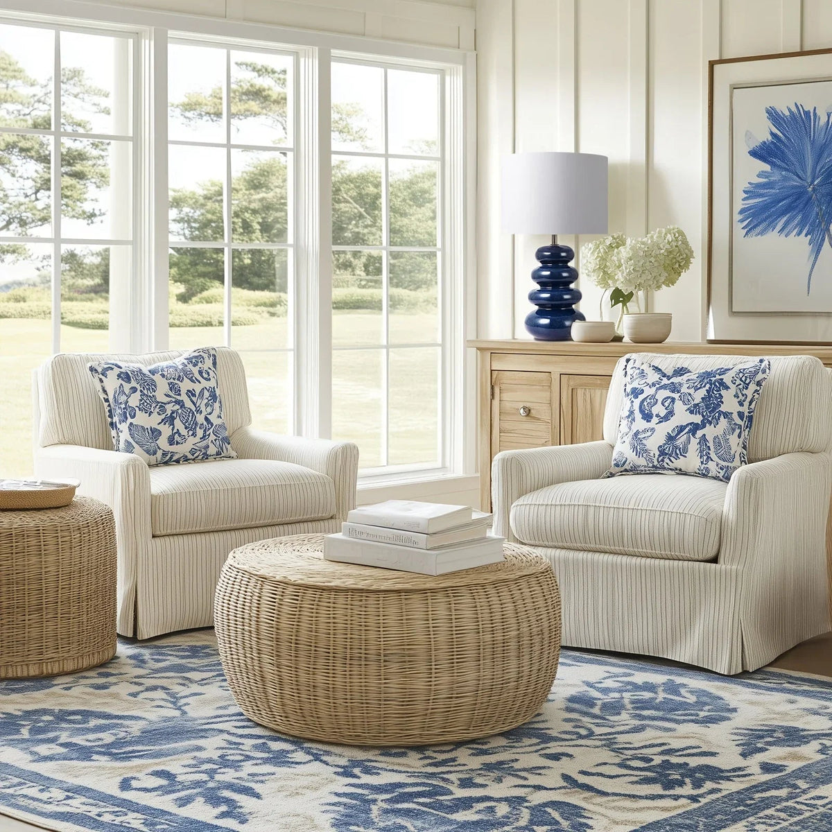 Styled living room with handcrafted decor from House of Avana