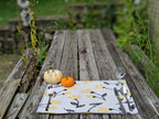 DaDa Bedding Set of 4-Pieces Sunshine Yellow Fleur Spring Tapestry Dining Table Placemats 13” x 19” (18112)