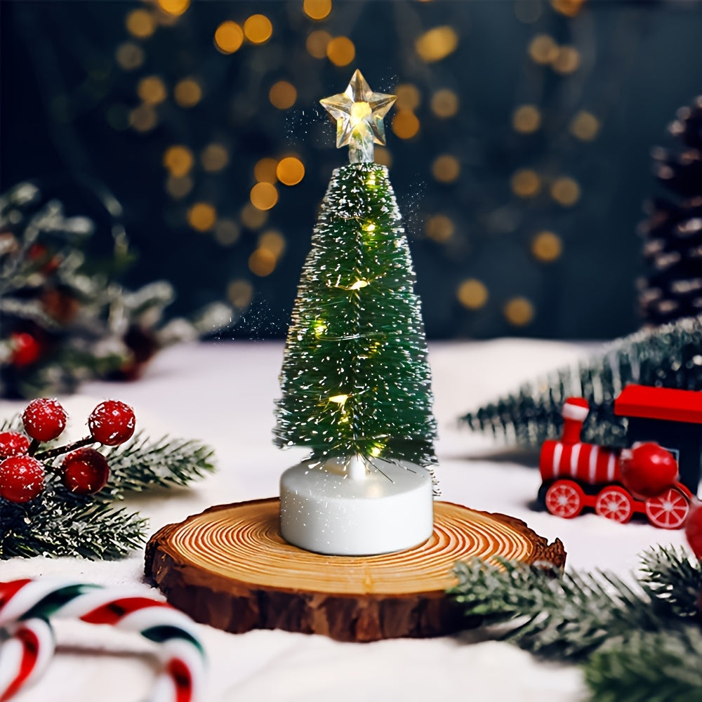 3pcs Christmas Tree, LED Copper Wire Light Tree, Christmas Holiday Decorations, Scenery Arrangement Accessories, Holiday Lighting, Small Ornaments for Indoor Home, Cedar House Of Avana