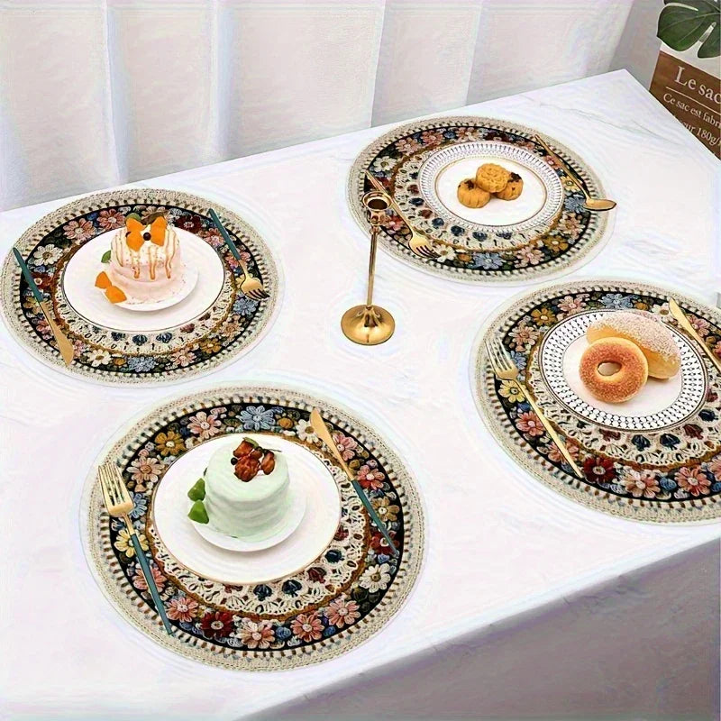 Placemats - Woven Wood Round