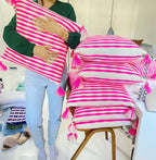 Antigua Pillow - Neon Pink and Yellow Archive New York