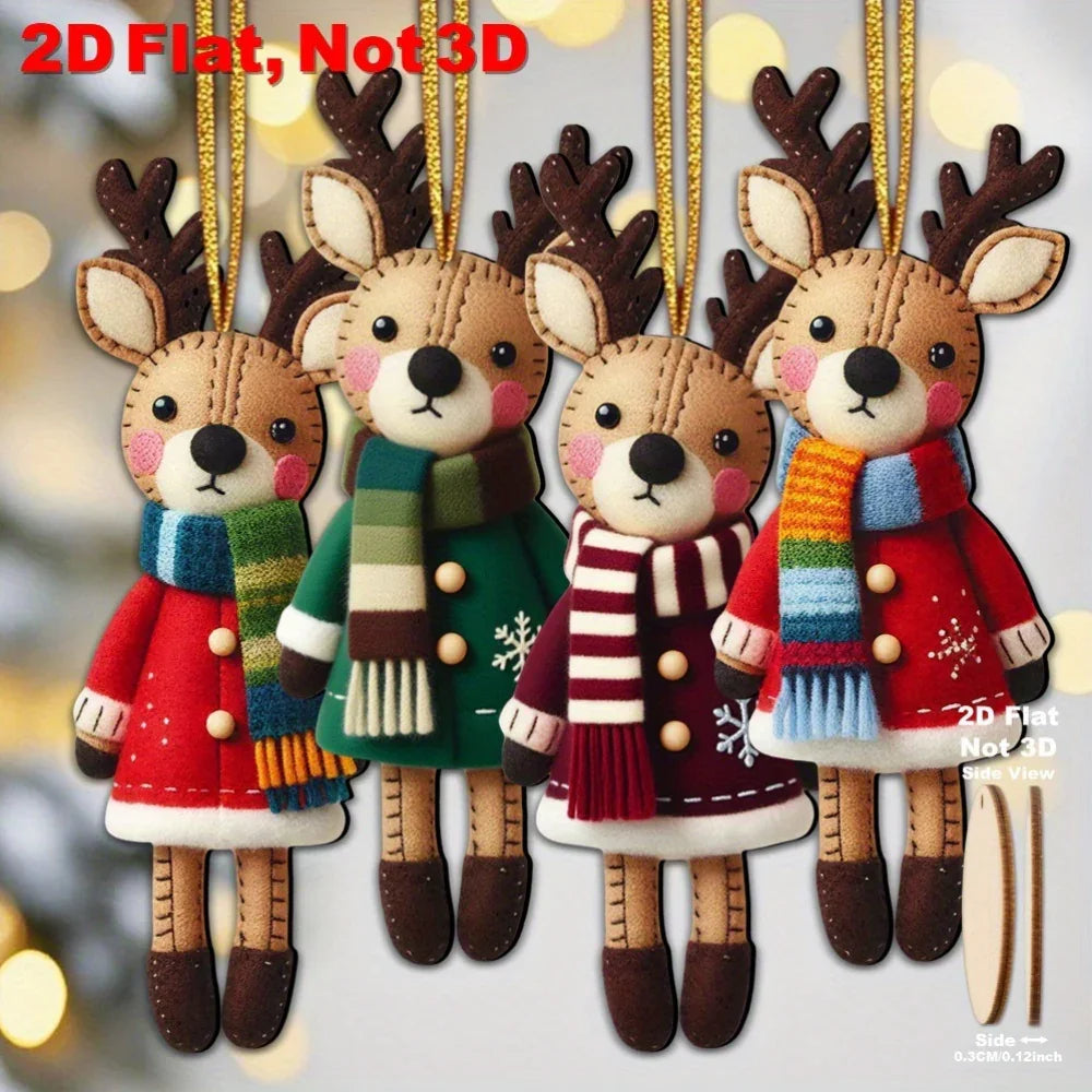 18pcs Colorful Christmas Reindeer Wooden Ornaments – Perfect for Christmas Tree, Home, Office, Classroom | Ideal as New Year Gifts, Back-to-School Presents, Versatile Gift-Box Hanging Decor, Holiday Decorations, Seasonal Or House Of Avana