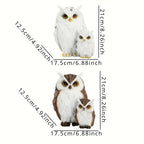1 Set Realistic Resin Owl Statues - Garden Bird Deterrent Decor, Lifelike Outdoor/Indoor Scarecrow Owls with Expressive Eyes, Durable Weather-Resistant Animal Sculptures for Lawn, Patio, Tabletop - No Batteries/Electricity, O House Of Avana