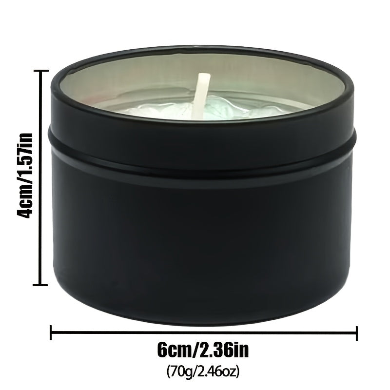1pc FAMILY SHIP Long Burning Soy Candle - Elegant Black Metal Jar, Natural Soy Wax Candle with Rose, Vanilla, Lavender, Coconut, Bluebell Scents - 8-12 Hour Burn Time for Home Decor, Wedding, Christmas, Birthday Gifts - Candl House Of Avana