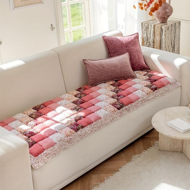 Waterproof Sofa Cover & Garden Style Patchwork Cotton Couch Pad topspet