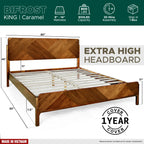 Bifrost Solid Wood Bed Frame With Headboard