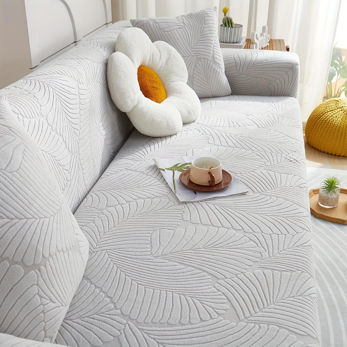 Premium Stretch Gray Couch Cover | Durable, Non-Slip & Versatile topspet